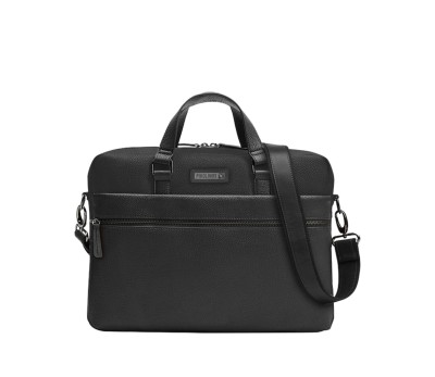 Maletín de piel color negro Maletín de piel color negro