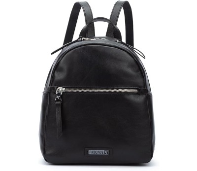 Mochila de piel de color negro