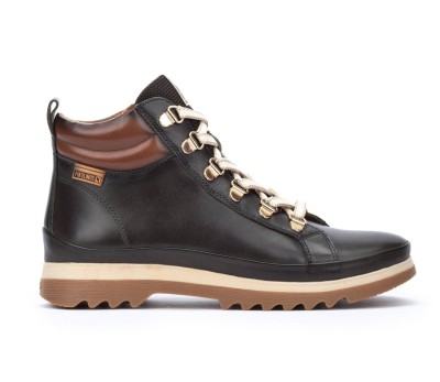 Bota Vigo mujer piel forest cordones y cuello acolchado 