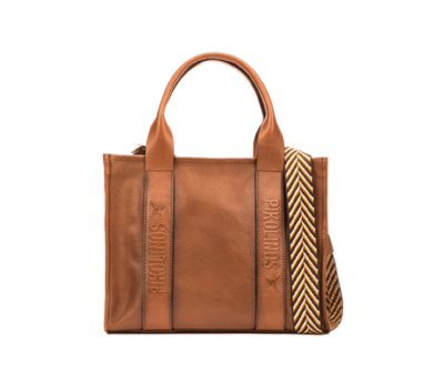 Pikolinos bolso de mujer en piel color caoba ALCUDIA WHA-354
