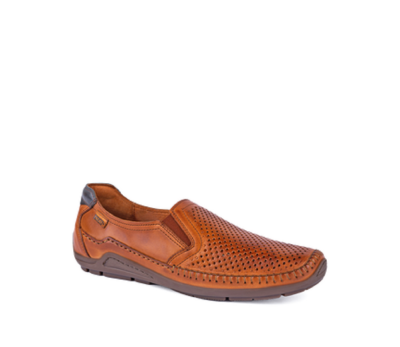 Azores mocasin de  hombre piel brandy con elásticos