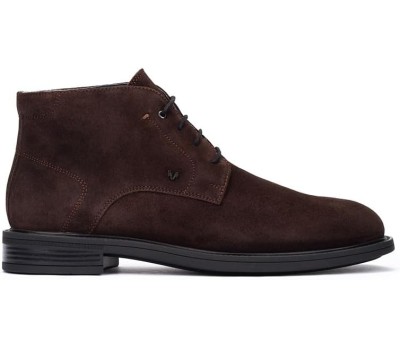 Martinelli Botas de hombre con cordones marrón oscuro, clásico ingles.