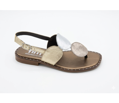 Sandalia esclava metal bronce