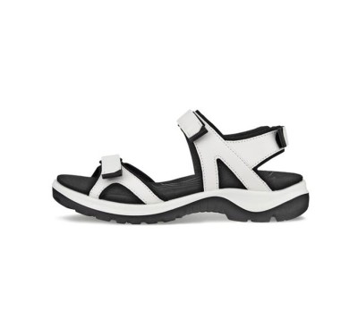 Sandalia mujer blanco tres velcros