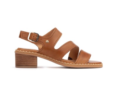 Sandalia Blanes mujer piel brandy