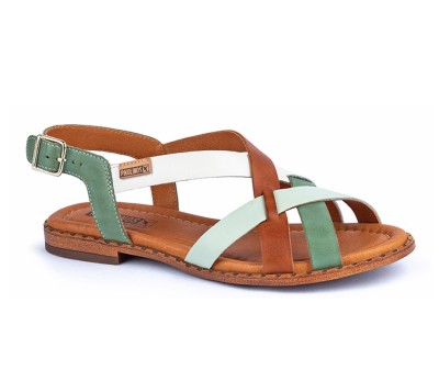 Algar sandalia mujer piel green - Sandalias planas - comprar zapatos online