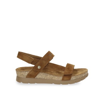 Sandalia mujer piel velour cuero