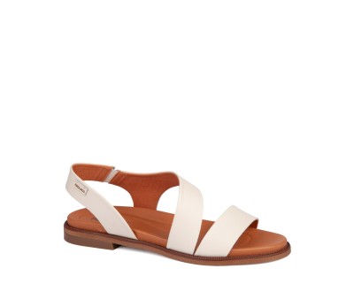 Sandalia Navia mujer piel nata plana elástico