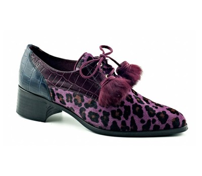 Zapato abotinado mujer print animal - Blucher Cordones - Mujer | comprar zapatos online