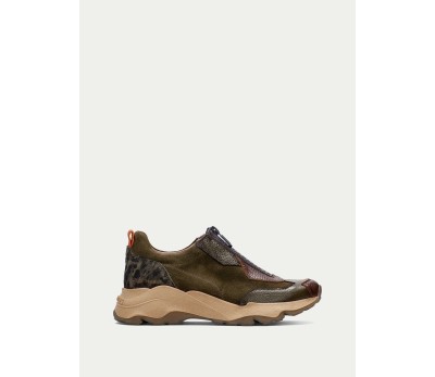 Zapato casual mujer piel combinada