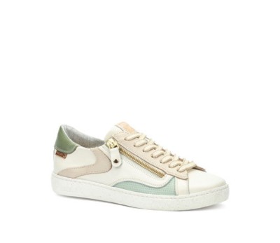 Deportivo Lanzarote mujer piel nata cremallera/cordones