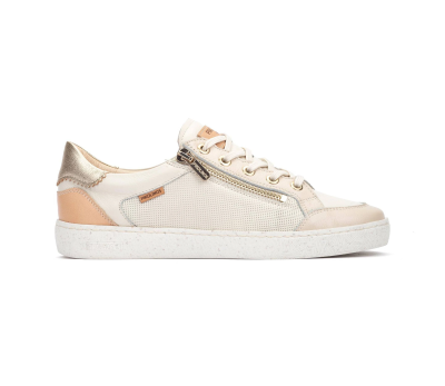 Deportivo Lanzarote mujer piel nata cremallera/cordones