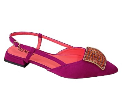 Zapato destalonado buganvilla plano
