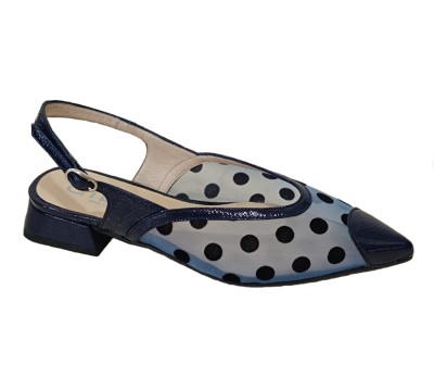 Zapato destalonado mujer azul marino
