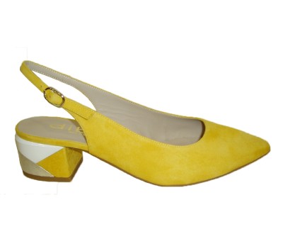 Destalonado mujer ante amarillo tacón - Zapatos de tacón - Mujer | comprar online