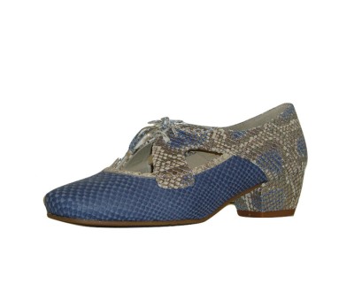 Zapato gales mujer dos pieles blue