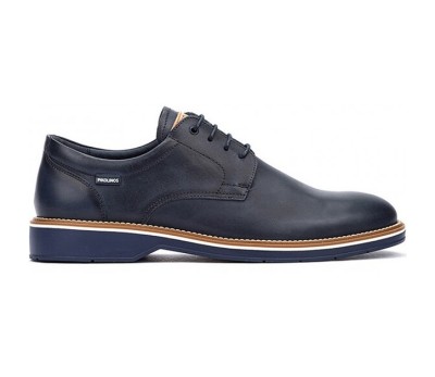 Zapato Carlet hombre piel azul cordones