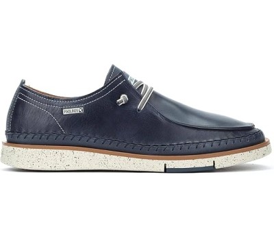 Zapato San Juan hombre piel azul