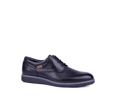 Zapato Avila de hombre en piel negro con cordones