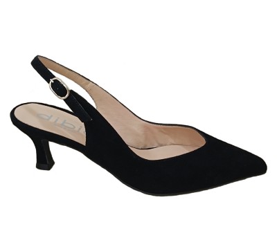 Zapato destalonado ante negro