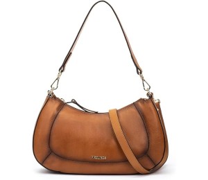 Bolso de piel de mujer color Brandy