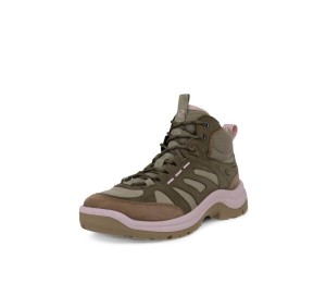Bota cordones mujer verde/rosa