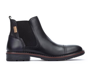 Bota York hombre elásticos piel negro
