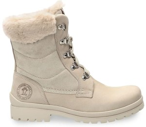 Bota mujer piel crudo cordones