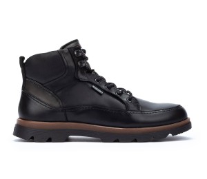 Botín Vigo hombre piel negro cordones/cremallera