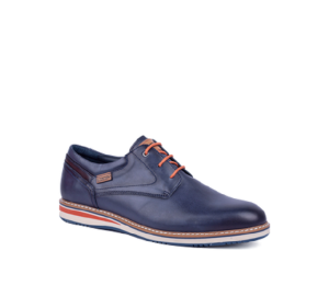 Zapato hombre piel blue cordones