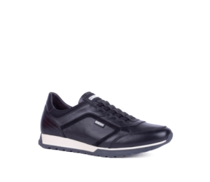 Zapato Cambil deportivo para hombre en piel cierre  elástico color negro.