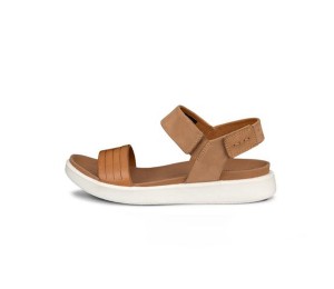 Sandalia mujer piel cuero velcros