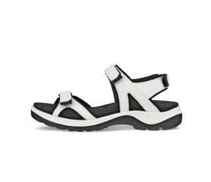 Sandalia mujer blanco tres velcros