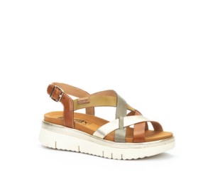 Sandalia Palma piel brandy hebilla