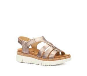 Sandalia Palma mujer piel stone