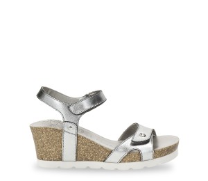 Sandalia mujer napa antracita cuña