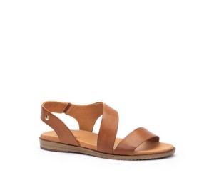 Sandalia Formentera mujer piel brandy