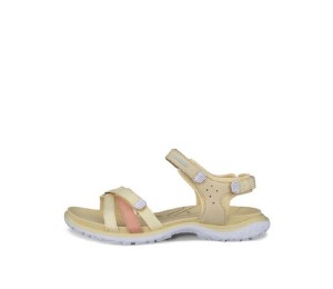 Sandalia mujer melocotón velcros