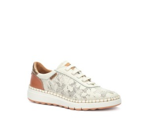 Zapato  Arenas, estilo deportivo para  mujer en piel color nata