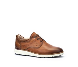 Zapato Manacor hombre piel brandy. Estilo casual.