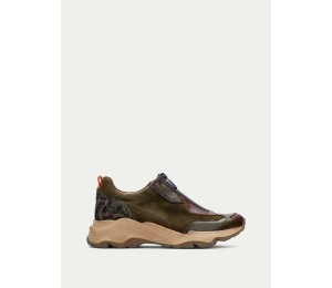 Zapato casual mujer piel combinada