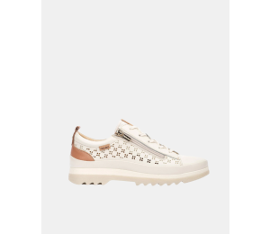 Zapato Vigo mujer piel nata cordones/cremallera