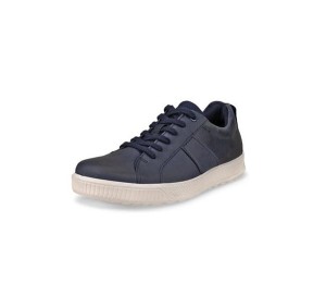 Zapato hombre piel azul cordones