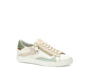 Deportivo Lanzarote mujer piel nata cremallera/cordones