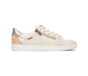 Deportivo Lanzarote mujer piel nata cremallera/cordones