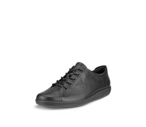 Deportivo mujer piel negro cordones