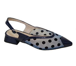 Zapato destalonado mujer azul marino