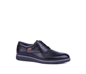 Zapato Avila de hombre en piel negro con cordones