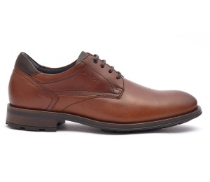 Zapato hombre piel napa marrón cordones