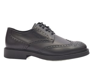 Zapato hombre piel napa negro cordones